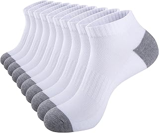 Sponsored Ad - 10 Pairs Mens Ankle Socks Low Cut Socks for Men Athletic Socks Breathable Cushioned