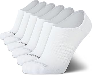 Mens No Show Socks - 6 Pack Breathable Cushioned Athletic Performance Low Cut Socks for Men (Sizes: 6-12.5)