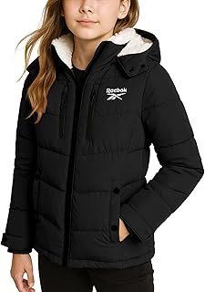 Girls Winter Coat - Heavyweight Quilted Girls Jacket Zip Up Weather Resistant Puffer Kids Winter Coat with Pockets