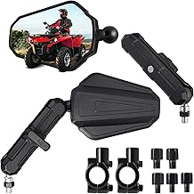 Sponsored Ad - Adventure Motorcycle Mirrors, Adjustable ATV Motorcycle Rear View Mirrors with 7/8" Handlebar Mount M8 M10 Bolts Fits for Scooter ATV ADV Moped Dirt Bike Quad