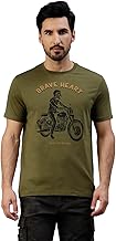 Brave Heart Men's T-Shirts 100% Cotton Half Sleeves Tee Round Neck Casual Summer Shirts for Men