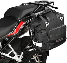 Motorcycle Saddlebag Waterproof Motor Luggage Pack Quick Release Motorbike Side Bag 20L Fits Most Adventure and Sports Bike Motorcycle Racks(Black, 1 Pack)