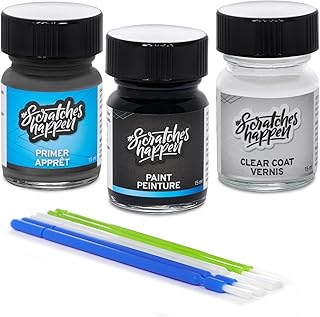 ScratchesHappen Exact-Match Touch Up Paint Kit - Black Diamond (R32/WR32) for Rolls-Royce - Preferred (Paint + Clear Coat + Primer)