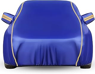 LinGKon Car Cover for Rolls-Royce Silver Shadow (1971-1976),Full Car Covers Outdoor Car Tarpaulin Waterproof Anti-scratch Dust-proof Breathable with Driver Door Zipper All-Weather Protection Tarpaulin