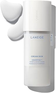 Cream Skin Toner & Moisturizer: Lightweight Refillable Korean Milky Toner with Ceramide & Peptide for Hydration, Firming, & Barrier Support