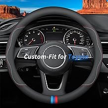 Sponsored Ad - Custom-Fit for Toyota Steering Wheel Cover, Premium Leather Car Steering Wheel Cover with Logo, Non-Slip, Breathable, for