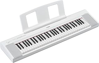 Sponsored Ad - Piaggero, 61-Key Ultra-Portable Digital Piano, Touch Sensitive, Metronome, Recording Function, White, (NP15WH)