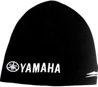 Yamaha Beanie – Black Knit Hat with Stack Logo – One Size Fits Most – MX, Motocross & Off-Road Casual Wear