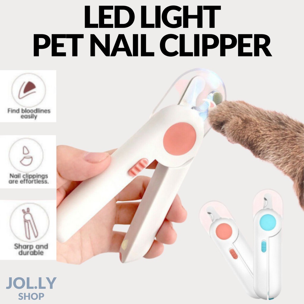 ?SG LOCAL STOCK?Pet dog Nail clipper with led light?Nail cutter kit?clippers with Nail File for pets?