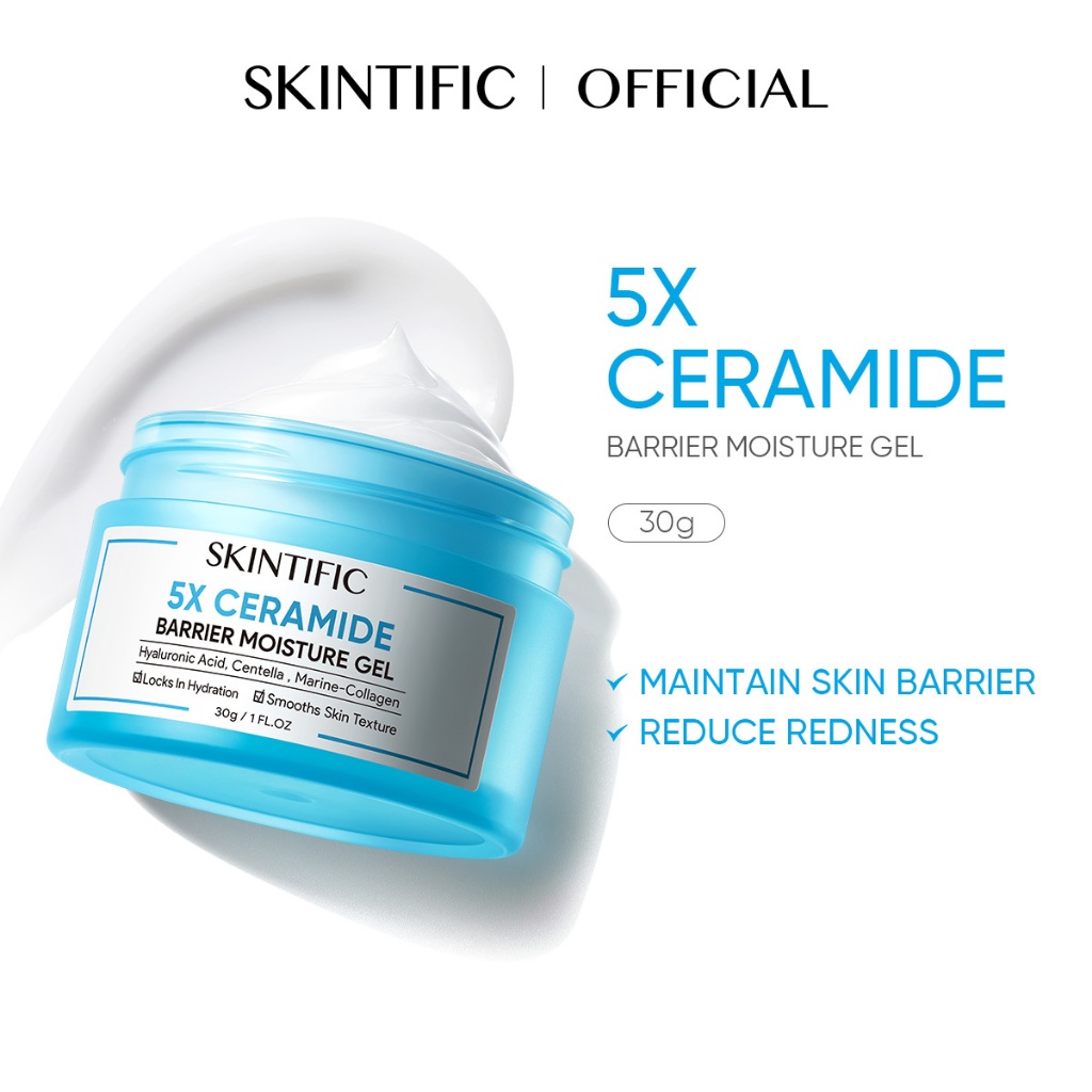 SKINTIFIC 5X Ceramide moisturiser Skin Barrier Repair Moisturizer Skincare Gel Moisturizer Face Moisturise,30g